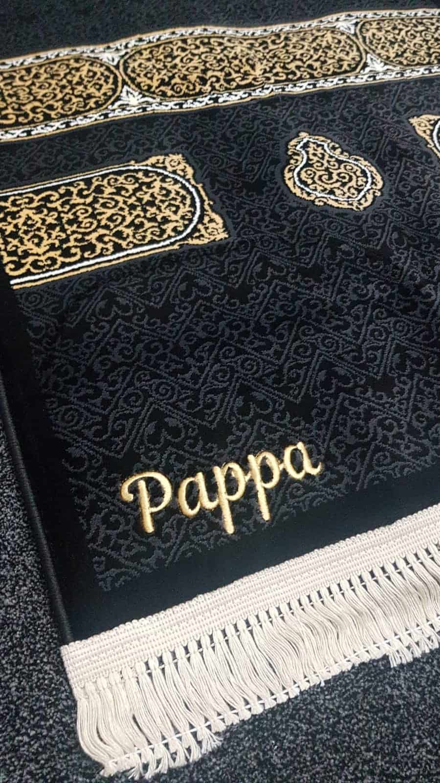 Kaaba Kiswa - Premium Prayer Mat - Made in Madina