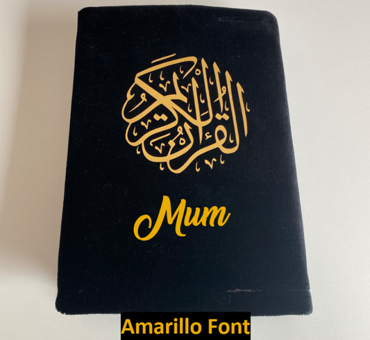 Quran With Soft Velvet Cover & Holder