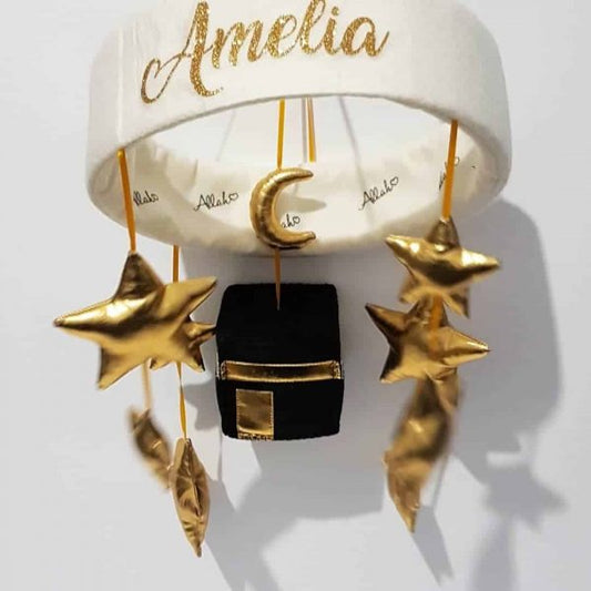 Baby Cot Mobile - Kaaba - Stars & Moon - Islamic Quran Speaker & Nasheeds Muslim Gift