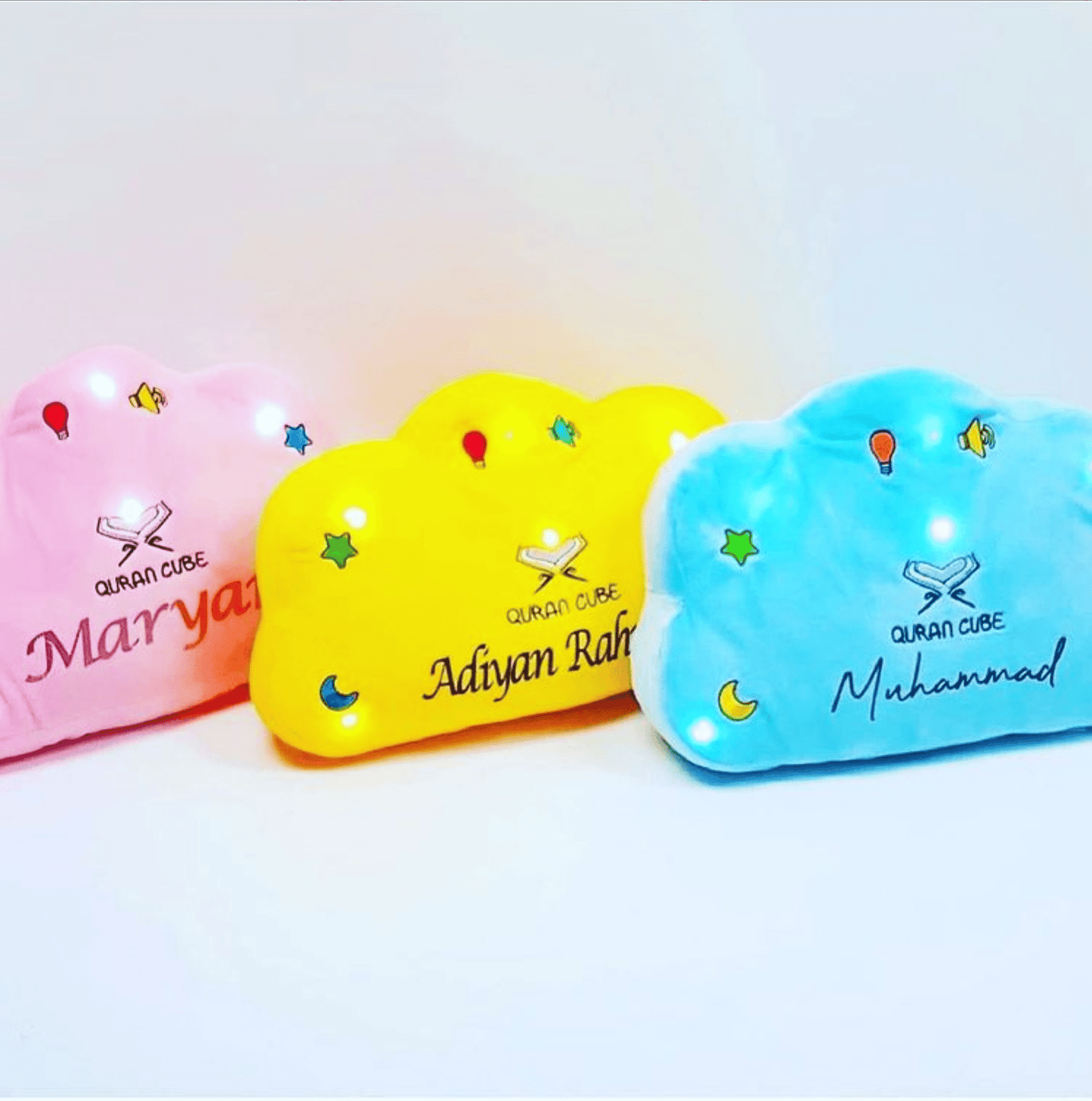 Quran Cube Pillow - Dua Nasheeds Kalimas - Kids Islamic Toy