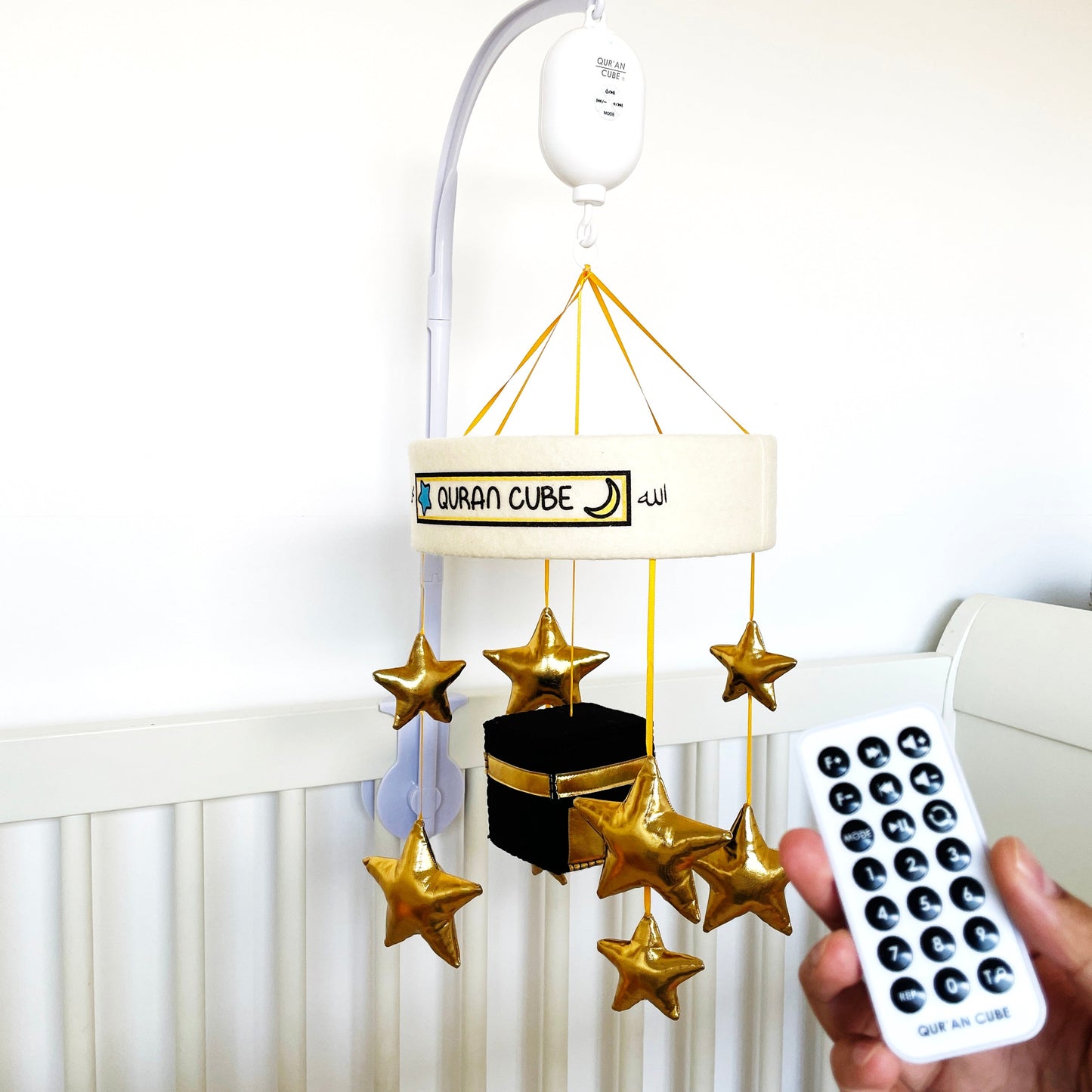 Baby Cot Mobile - Kaaba - Stars & Moon - Islamic Quran Speaker & Nasheeds Muslim Gift